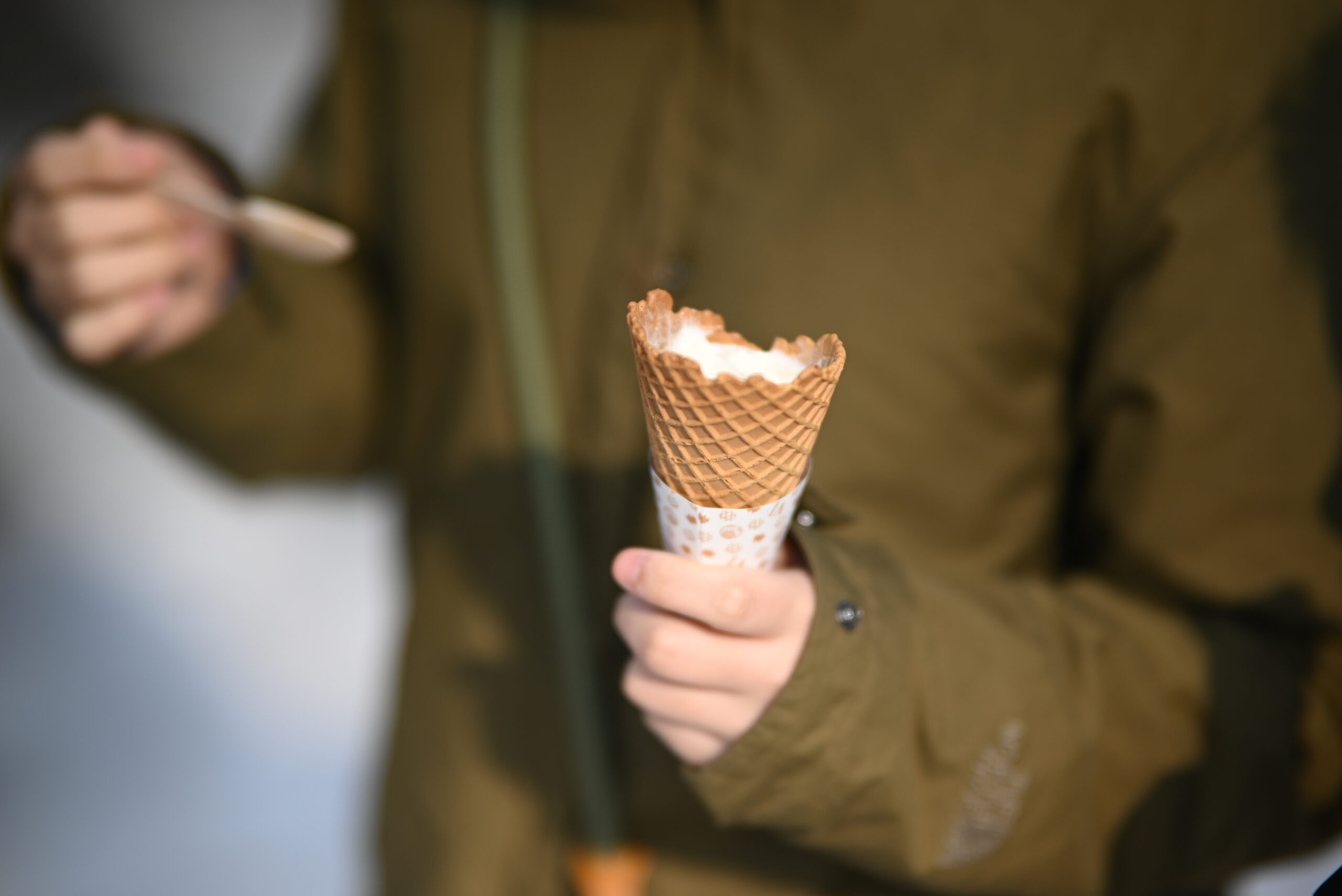 アイスクリームとスプーン